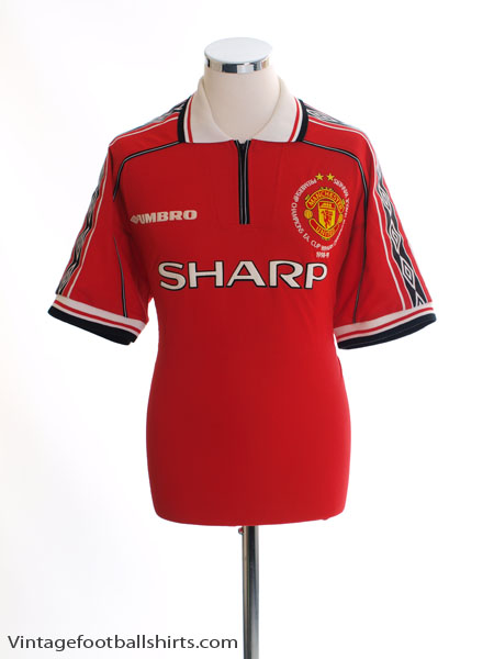 1998-00 Manchester United 'Treble Winners' Home Shirt L