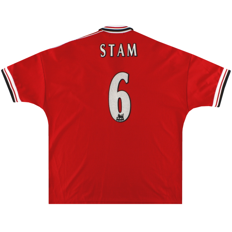 1998-00 Manchester United Umbro Home Shirt Stam #6 XXL