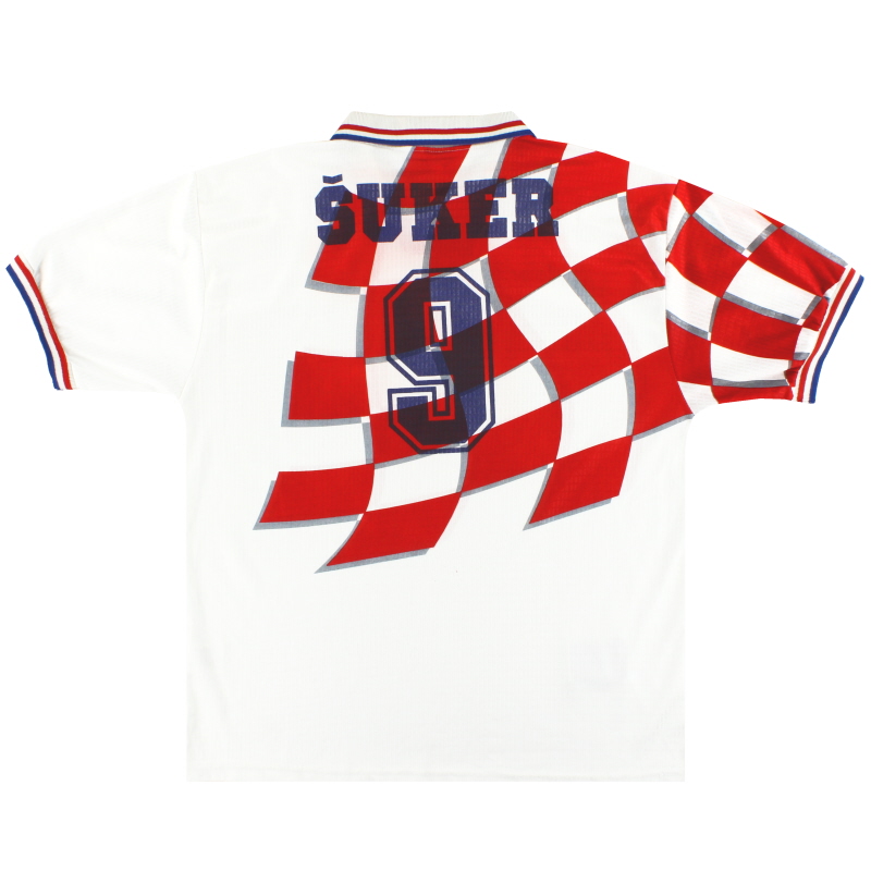 1998-01 Camiseta de de Croacia Lotto Suker # XL
