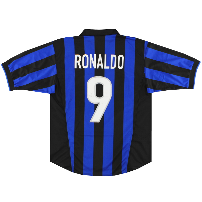 1998-99 Inter Milan Nike Home Shirt Ronaldo #9 L