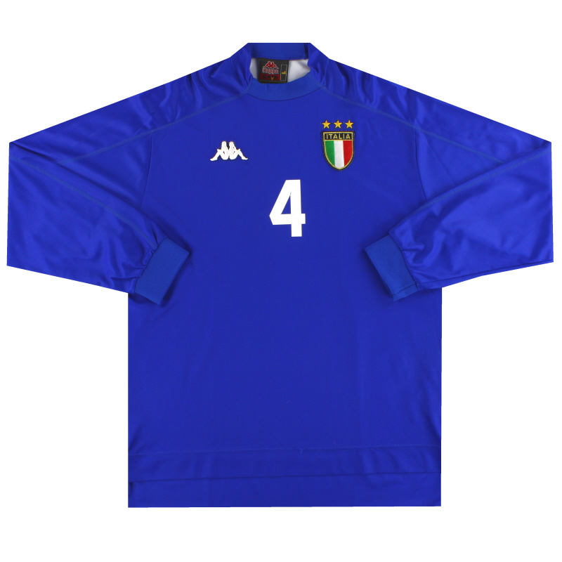 1998-99 Italy Match Issue Home Shirt #4 L/S L
