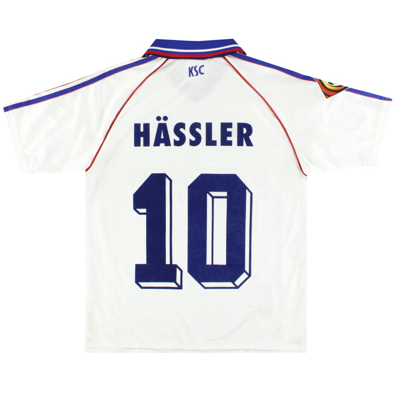 1998-99 Karslruhe adidas Home Maglia Hassler #10 Y