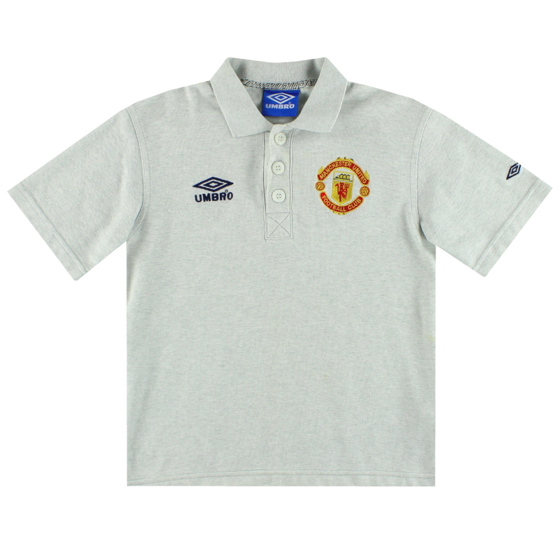 1998-99 Manchester United Umbro Polo Shirt L.Boys
