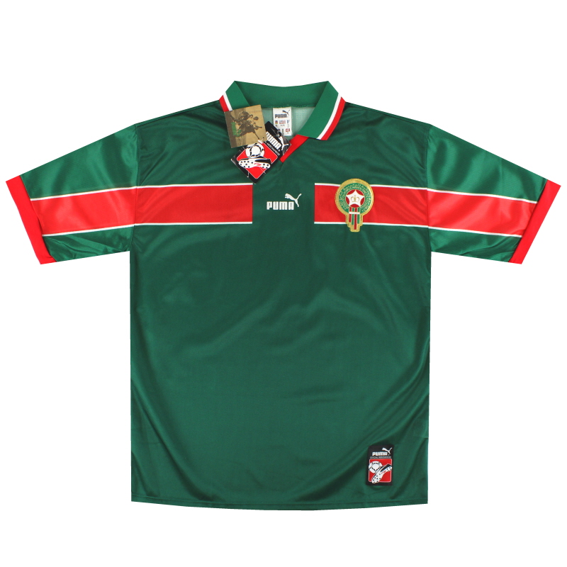 Camiseta local Puma de Marruecos 1998-99 *con etiquetas* XL