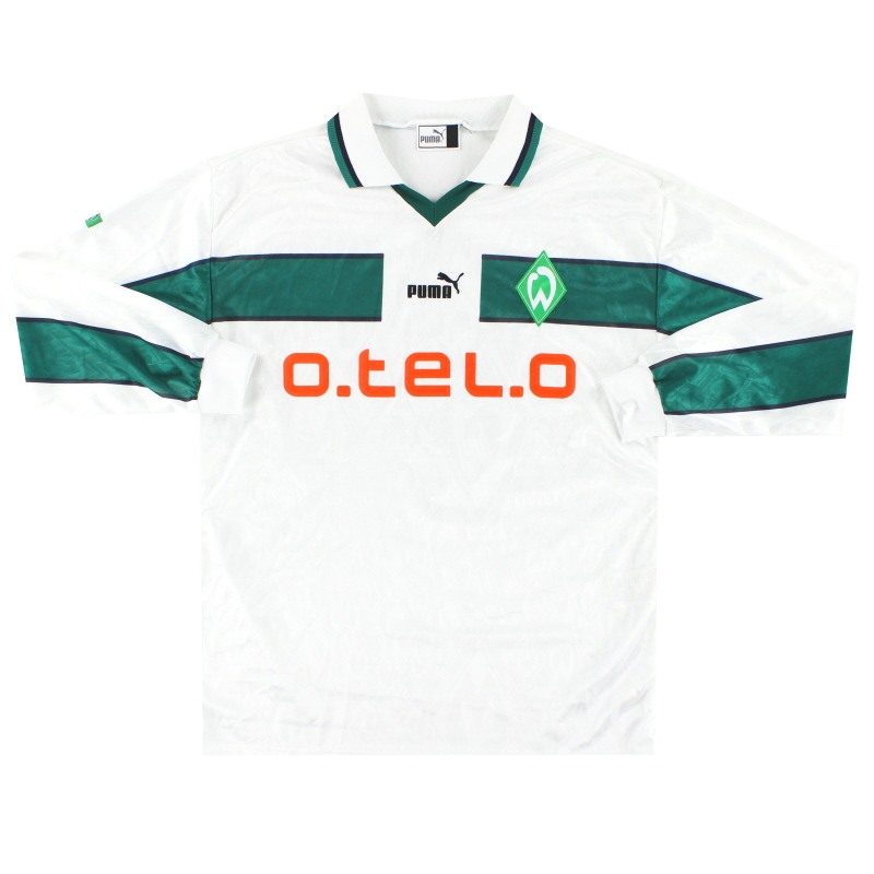 Maglia da trasferta Puma Werder Bremen 1998-99 L/S *Menta* L