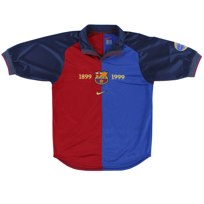 1999-00 Barcelona Nike Centenary Home Shirt XL