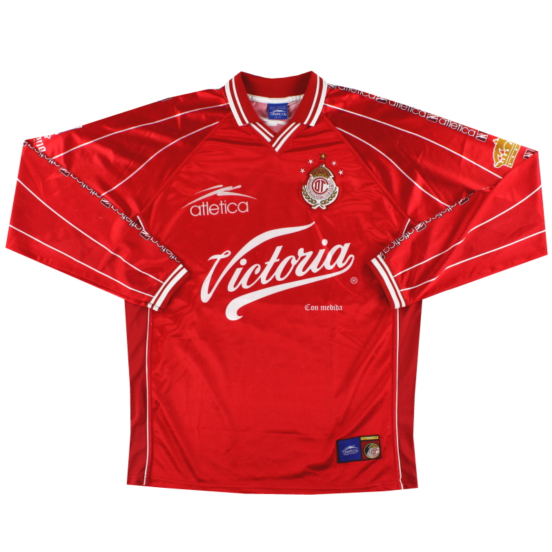 1999-00 Deportivo Toluca Home Shirt L/S XL