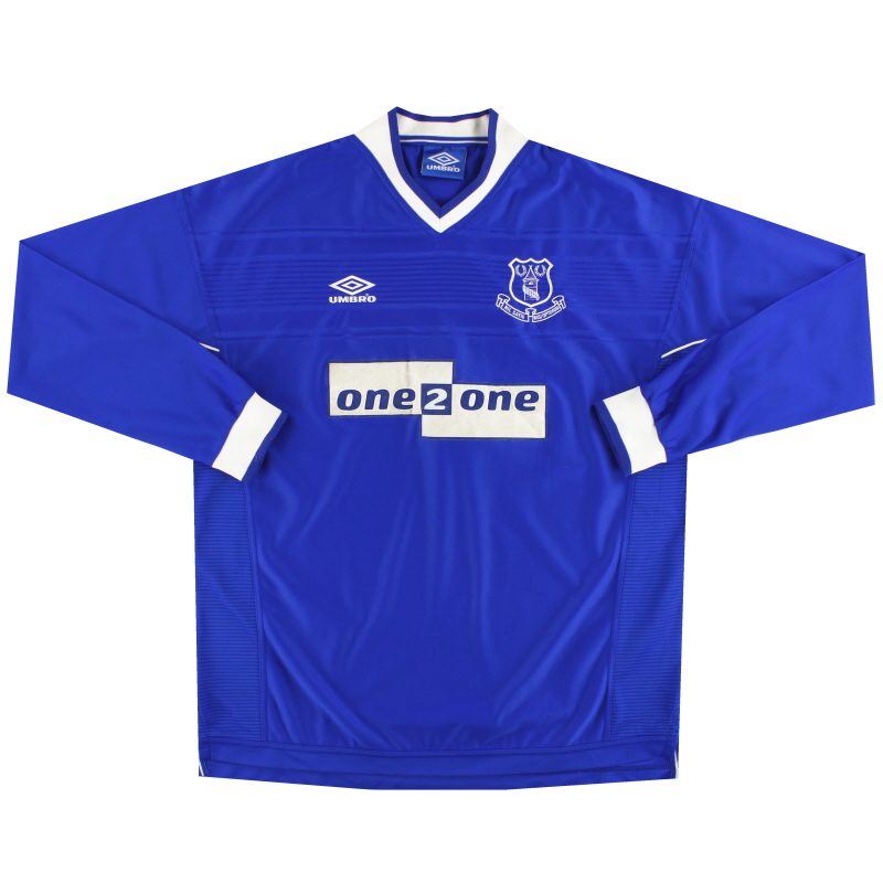 1999-00 Everton Umbro Home Shirt L/S XXL