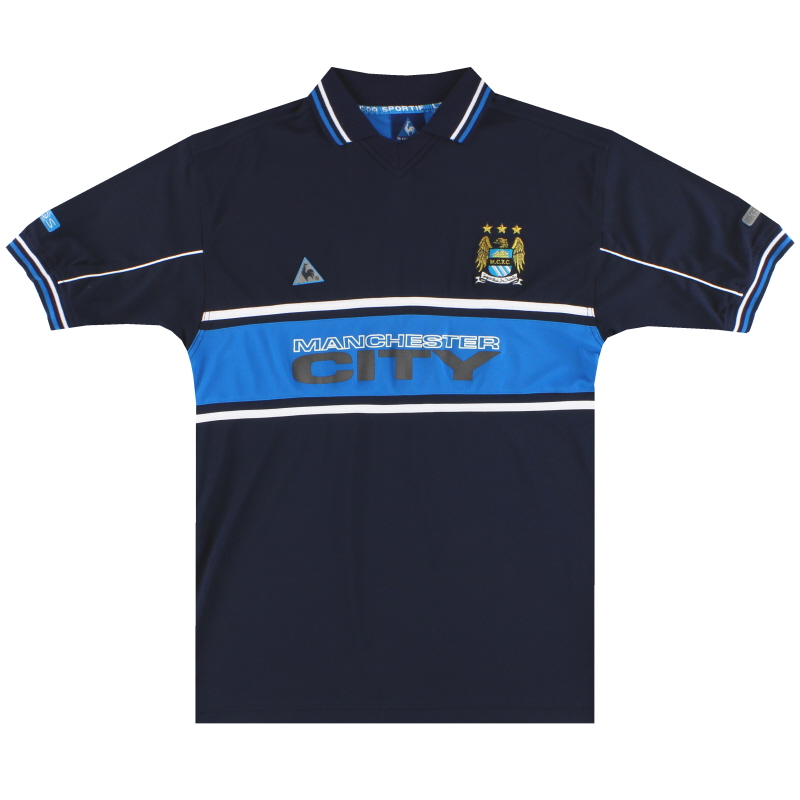 1999-00 Manchester City Le Coq Sportif Polo Shirt *Mint* S