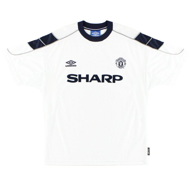 Camiseta de la tercera equipación del Manchester United Umbro 1999-00 * Menta * XL