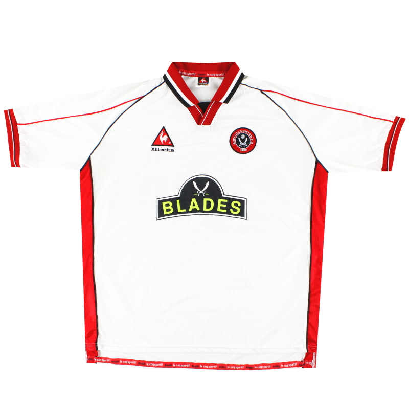 Camiseta de visitante Le Coq Sportif del Sheffield United 1999-00 * Menta * XL