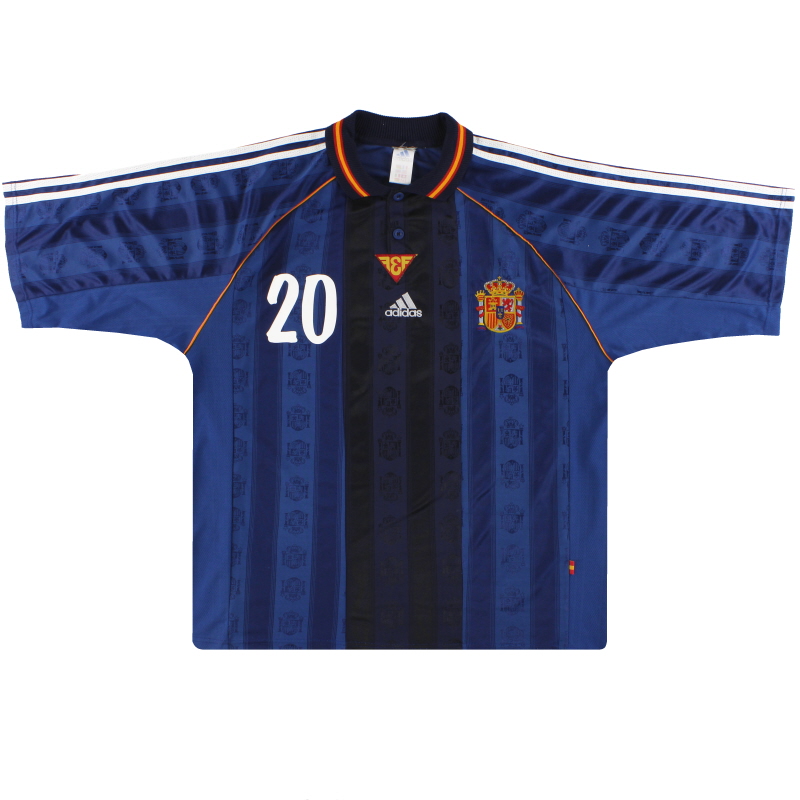 1999-00 Spain adidas Match Issue Away Shirt #20 XL