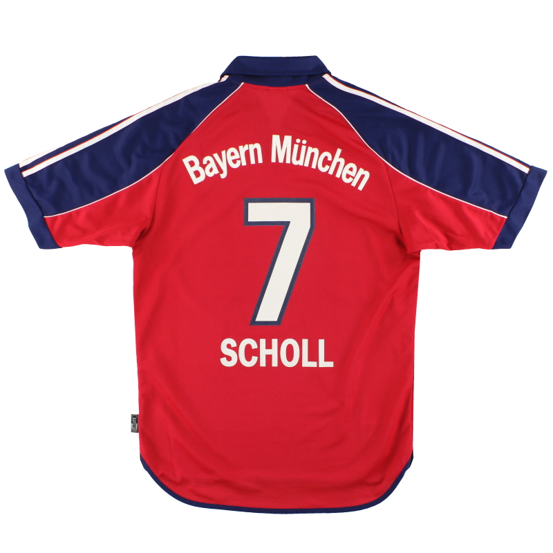 1999-01 Bayern Munich adidas Home Shirt Scholl #7 S