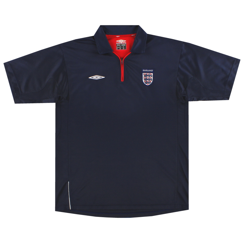 1999-01 England Umbro 1/4 Zip Training Shirt L