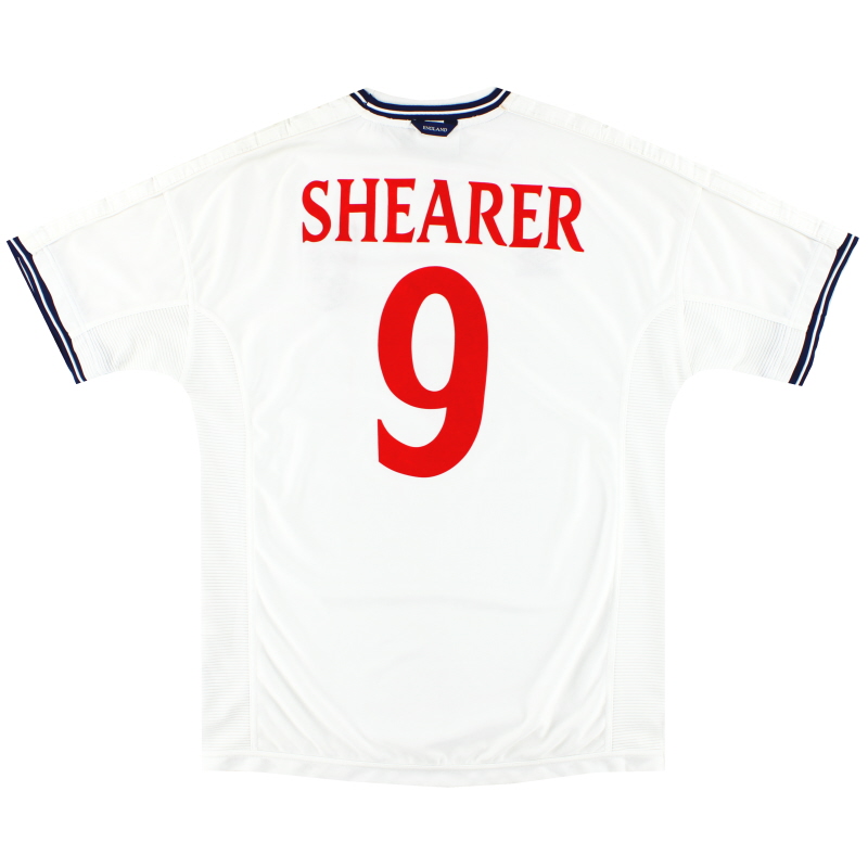 1999-01 Camiseta local Umbro de Inglaterra Shearer # 9 XL