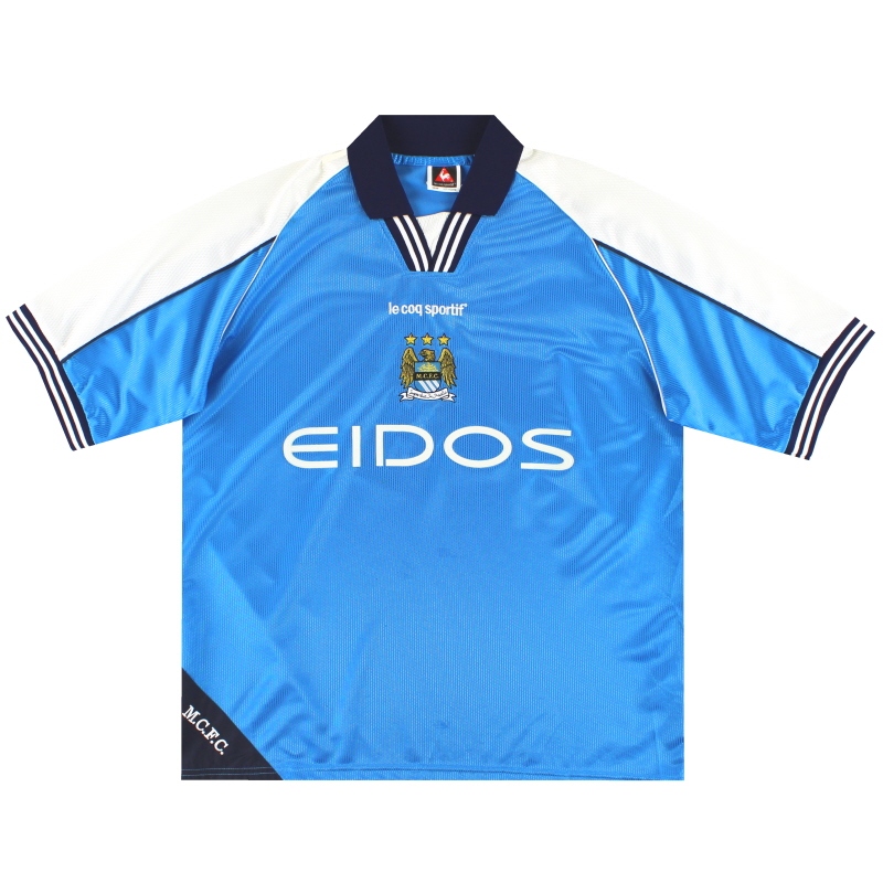 1999-01 Manchester City Le Coq Sportif Home Maglia L