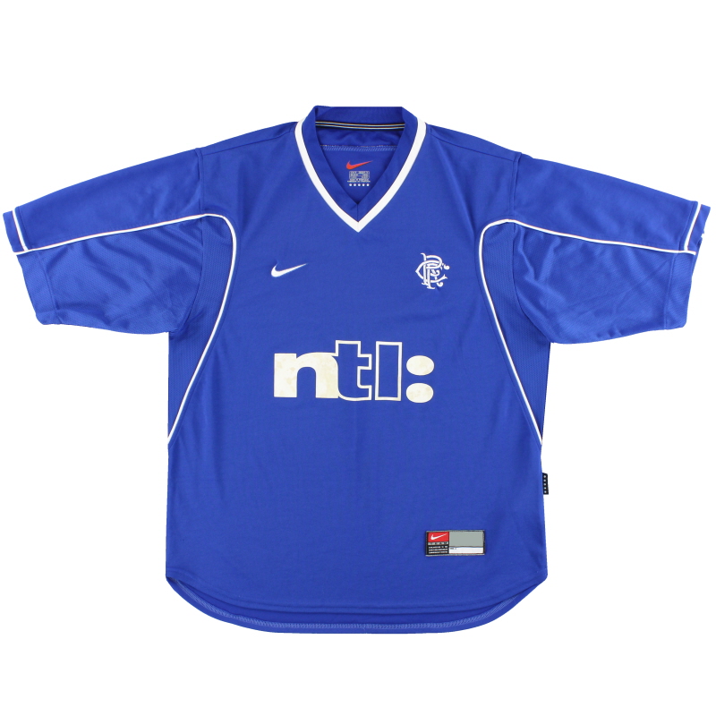 Camiseta de local Nike de los Rangers 1999-01 * Mint * M
