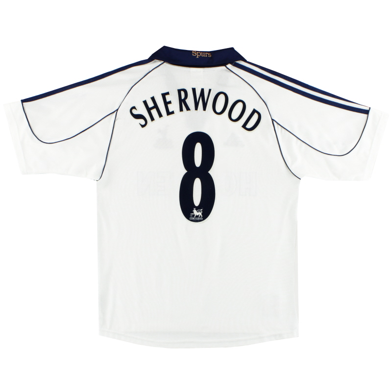 1999-01 Tottenham adidas Home Shirt Sherwood #8 *Mint* S