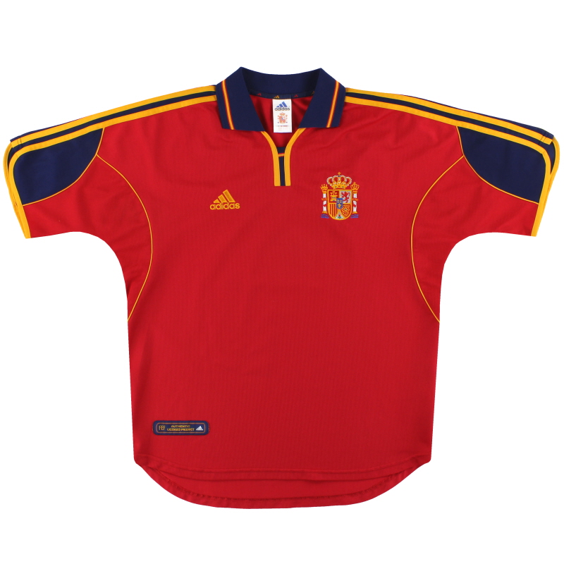 1999-02 Spain adidas Home Shirt S - 647200
