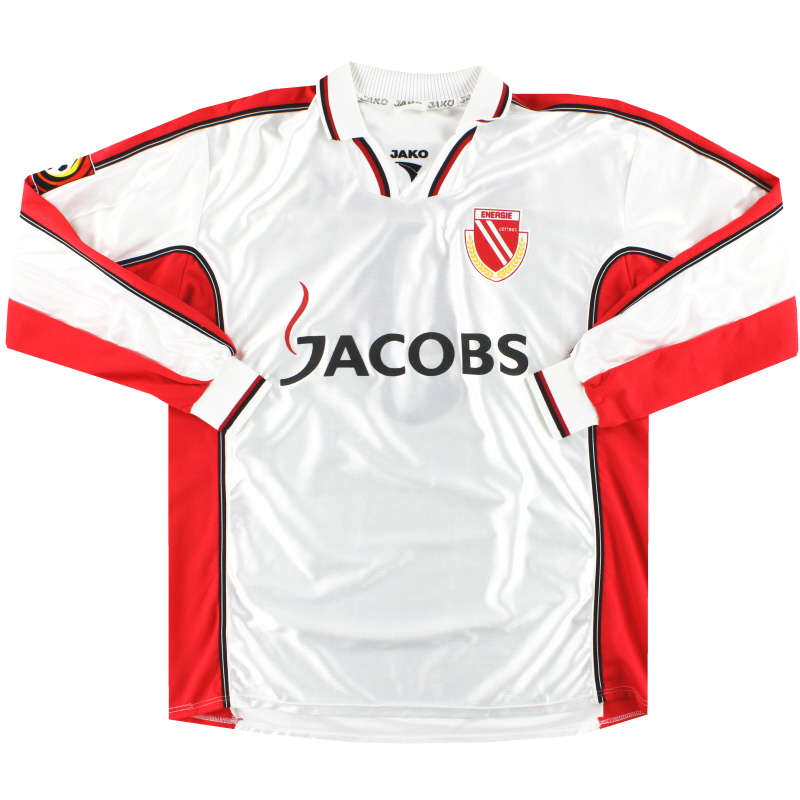 2000-01 Energie Cottbus Jako Match Issue Home Shirt Micevski #9 L/S XL
