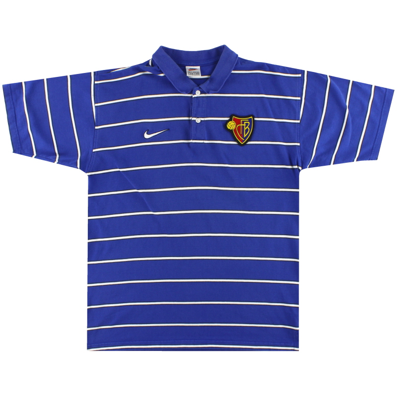 2000-01 FC Basel Nike Polo Shirt M