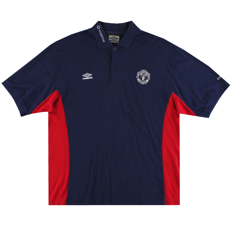 2000-01 Manchester United Umbro Polo Shirt L