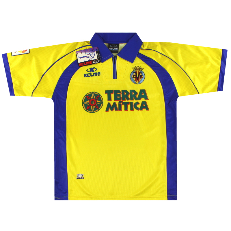 2000-01 Villarreal Kelme Home Shirt *dengan label* L - 91891