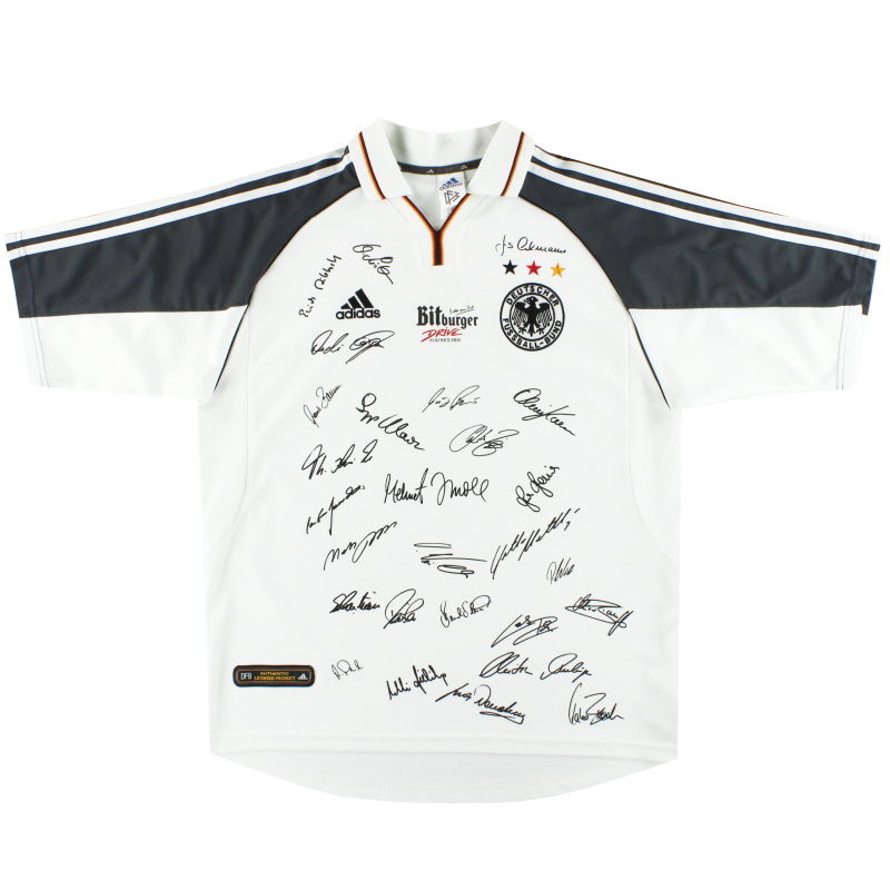 2000-02 Germany adidas 'Squad Signed' Home Shirt L - 647216