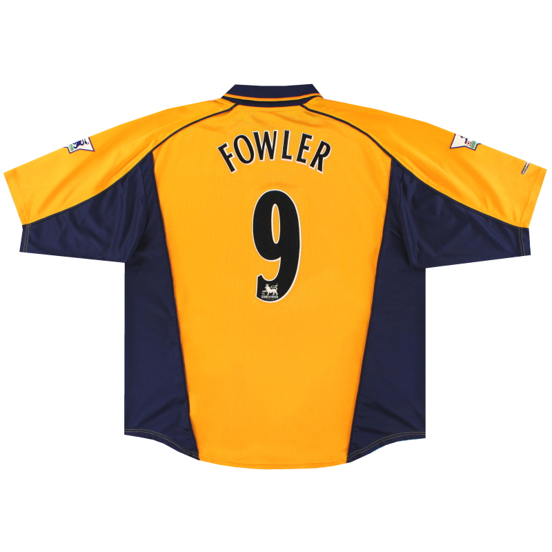 2000-02 Liverpool Reebok Auswärtstrikot Fowler #9 XL – 203338