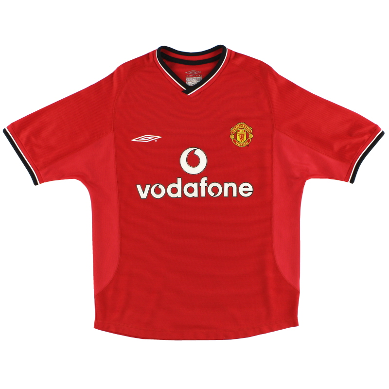 2000-02 Manchester United Umbro Home Shirt Beckham #7 L