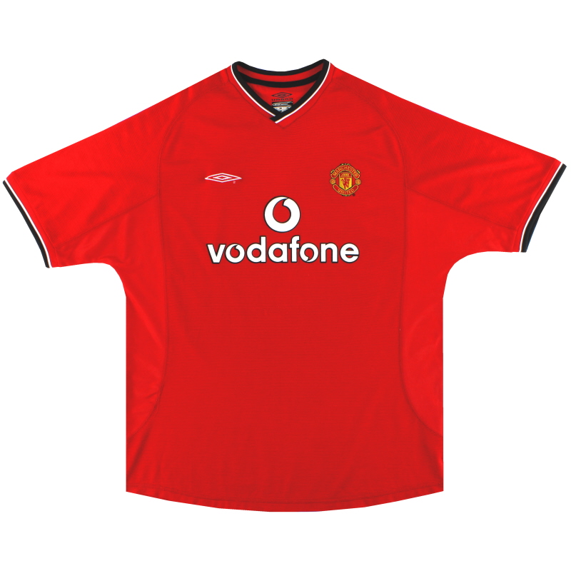 2000-02 Manchester United Umbro Home Shirt L - 735528