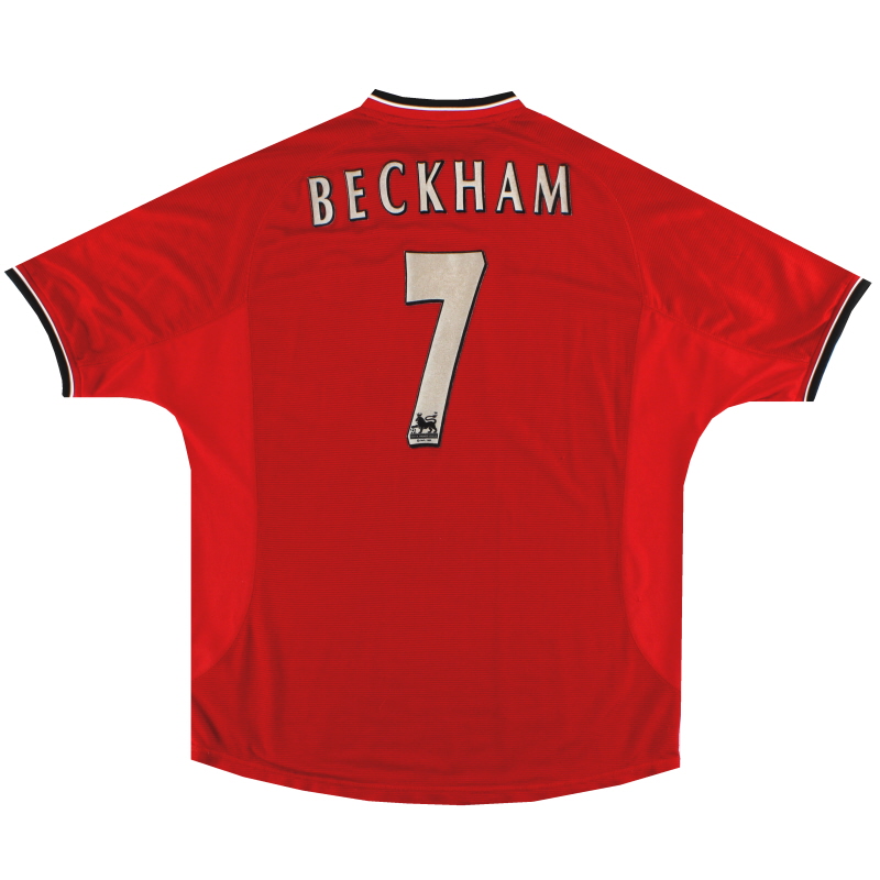 2000-02 Manchester United Umbro Home Shirt Beckham #7 XL