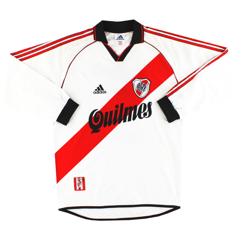 2000-02 River Plate adidas Player Issue Home Shirt #9 L/S XL