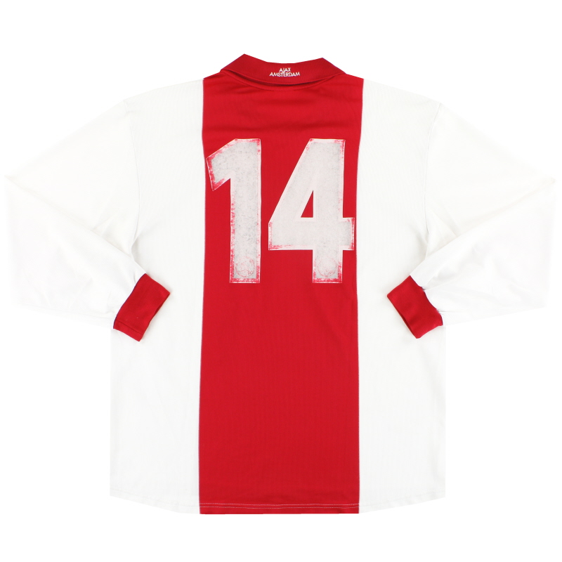 2001-02 Ajax adidas Match Issue Home L/S XL