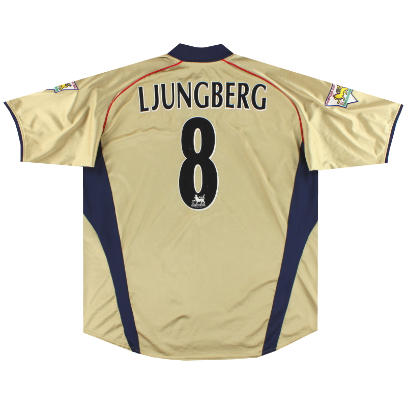 2001-02 Camiseta Nike de visitante del Arsenal Ljungberg # 8 *Mint* XXL