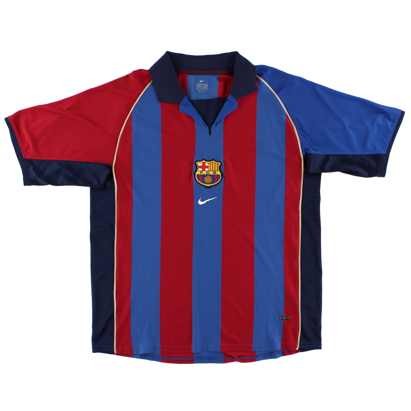 reporte jugo Ataque de nervios Camiseta de local Nike de Barcelona 2001-02 XL