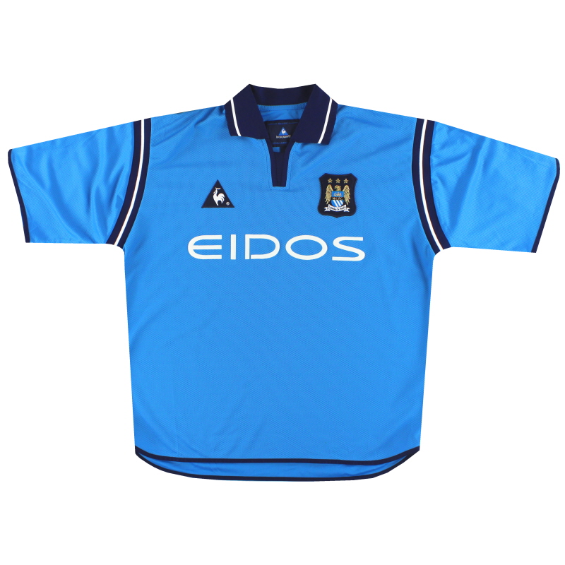 Camiseta de primera equipación M del Manchester City Le Coq Sportif 2001-02