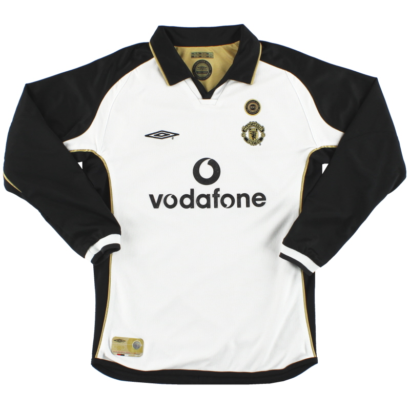 2001-02 Manchester United Umbro Centenary Away Shirt L/S M.Boys