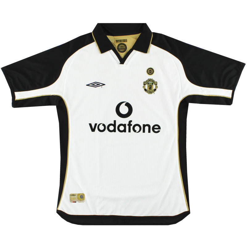 2001-02 Manchester United Umbro Centenary Reversible Away Shirt S.Boys