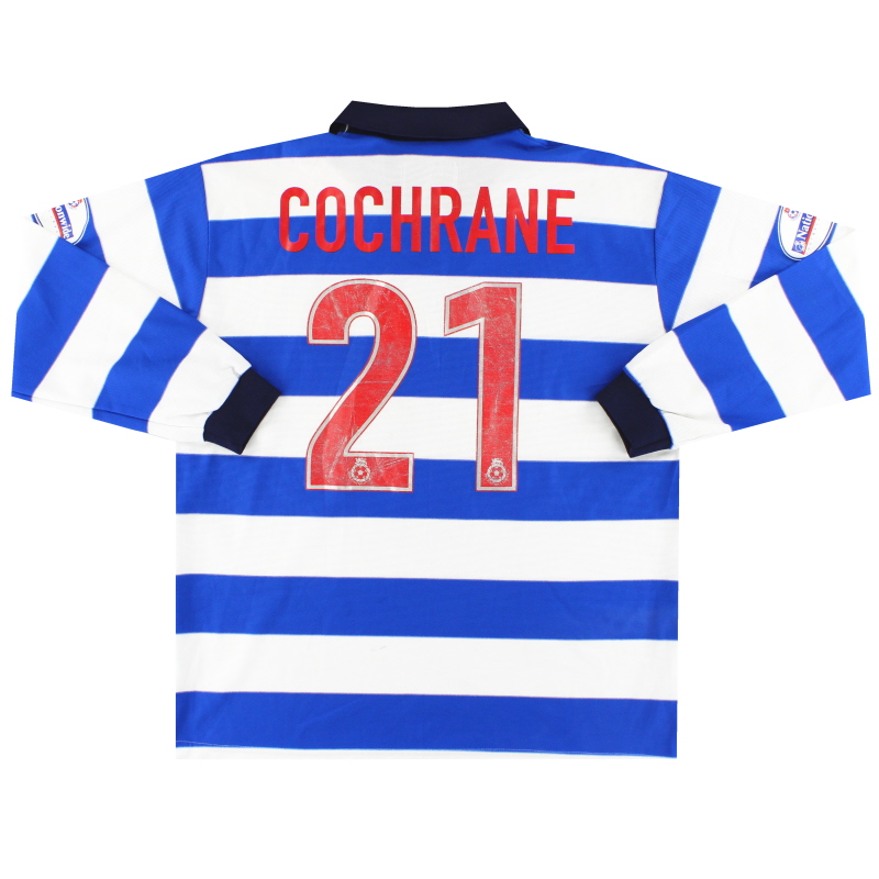 2001-02 QPR Le Coq Sportif Match Issue 'Signed' Home Shirt Cochrane # 21 L