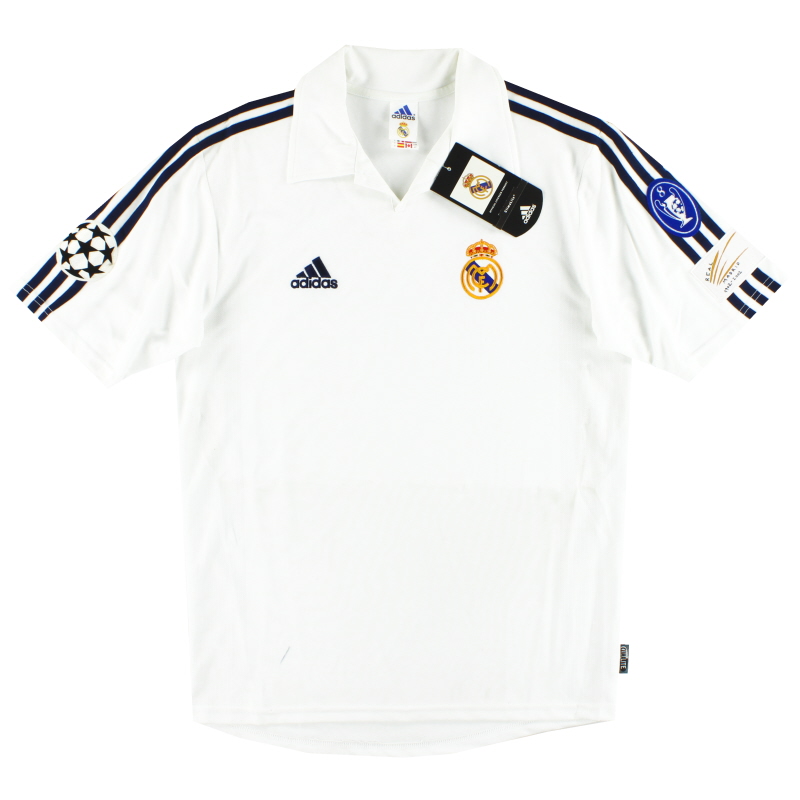 2001-02 Real Madrid adidas Champions League Centenary Home Shirt *w/tags* S