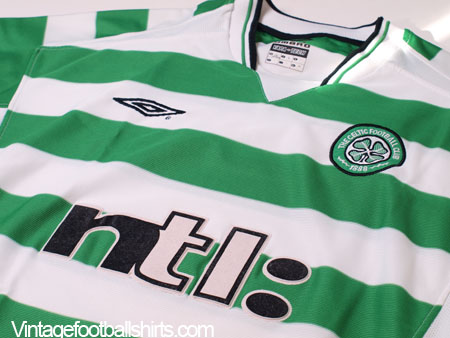 2000/01 Celtic Away SPL Football Shirt Larsson #7 / Old Soccer Jersey