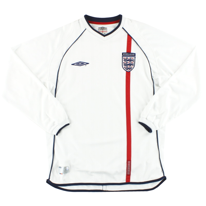 2001-03 England Umbro Home Shirt L/S XL