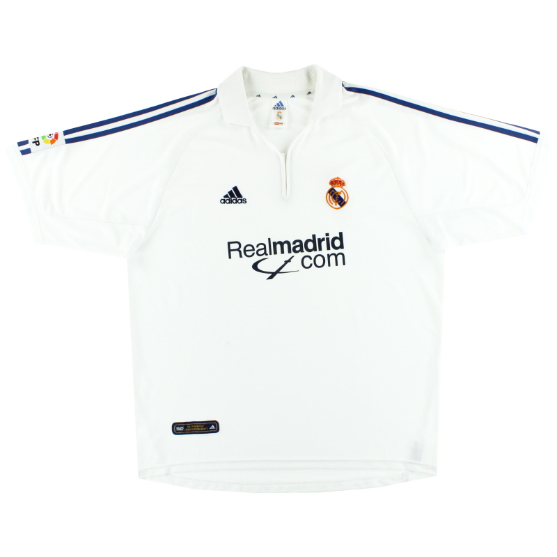2001 Real Madrid adidas Home Shirt *Mint* M - 576325