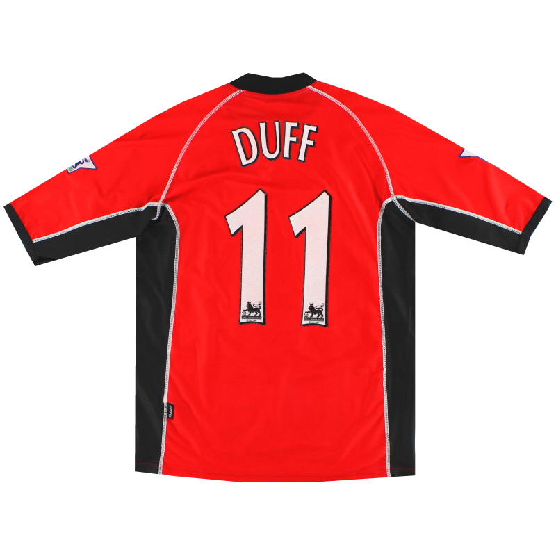 2002-03 Blackburn Kappa Match desgastado camiseta de visitante Duff # 11 XXL