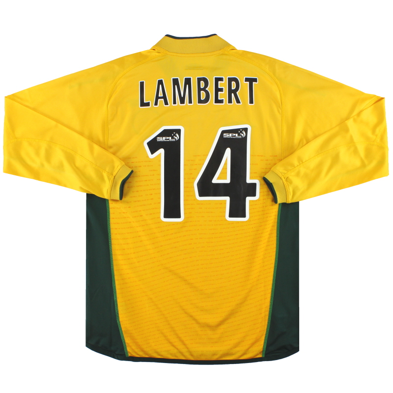 2002-03 Celtic Umbro ’Champions’ Away Shirt Lambert #14 L/S M