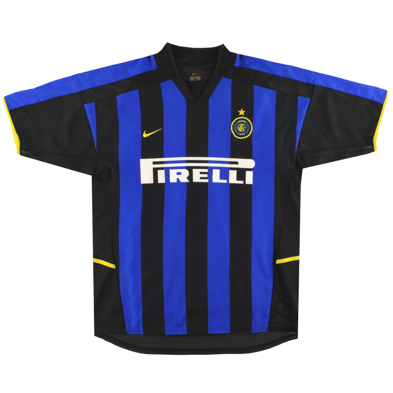 2002-03 Inter Milan Nike Player Issue Home Shirt L