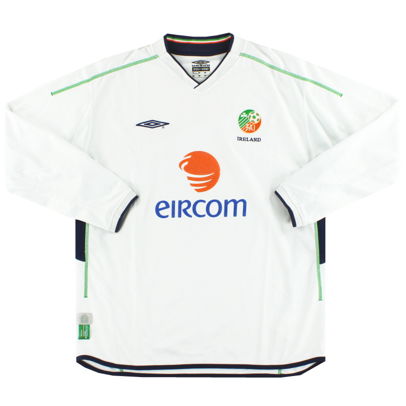 2002-03 Ireland Umbro Home Shirt L/S XL