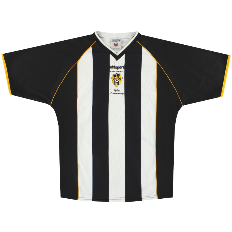 2002-03 Notts County uhlsport ’140th Anniversary’ Home Shirt *Mint* XXL