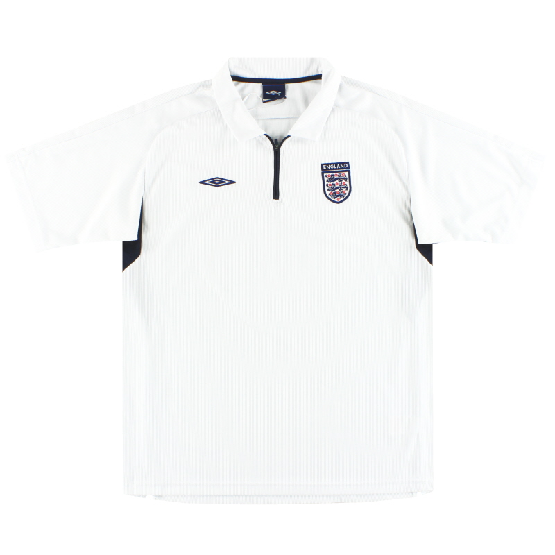 2002-04 England Umbro 1/4 Zip Training Shirt L